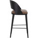 Dezirae 41 inch Black / Cognac Leather Barstool